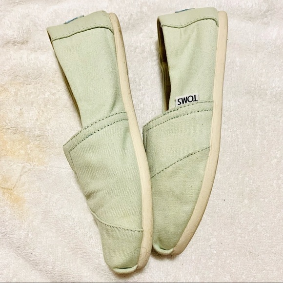 TOMS Women Classics Natural Light Mint Canvas Original size 5 - Picture 4 of 8